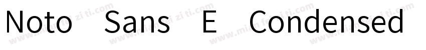 Noto Sans ExCondensed SemiBold字体转换